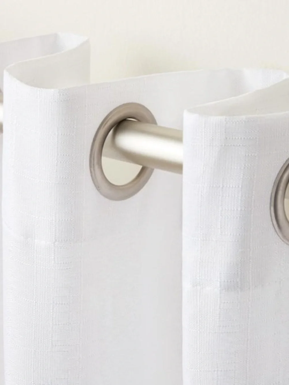 Loha Winter White Solid Light Filtering Curtain, 54 in. W x 108 inL
